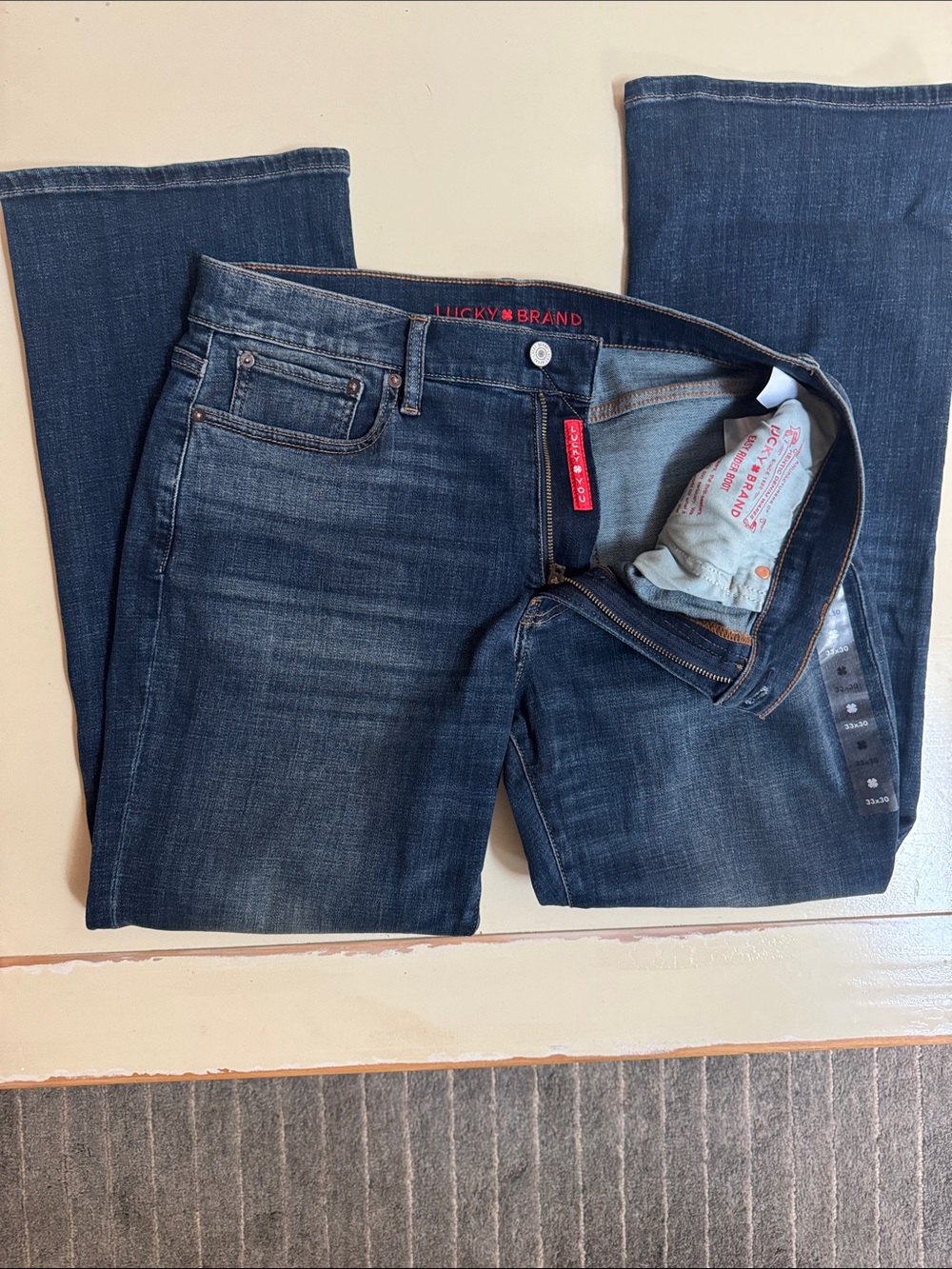 Lucky Brand Easy Rider Boot Cut Jeans Blue Waist 33 Length 30 NWT